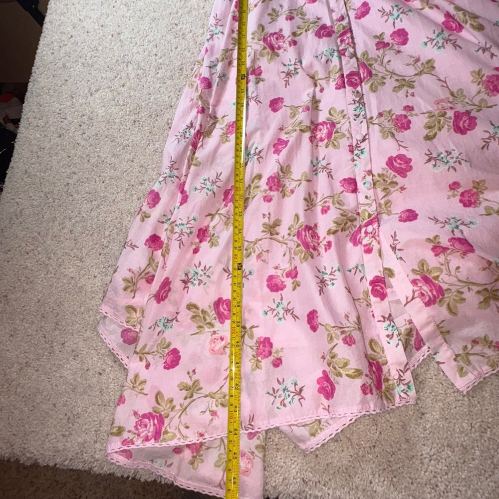 LoveShackFancy x Target Pink Floral Midi Dress Puff Sleeve Cottagecore sz 2 NWT - Picture 8 of 11